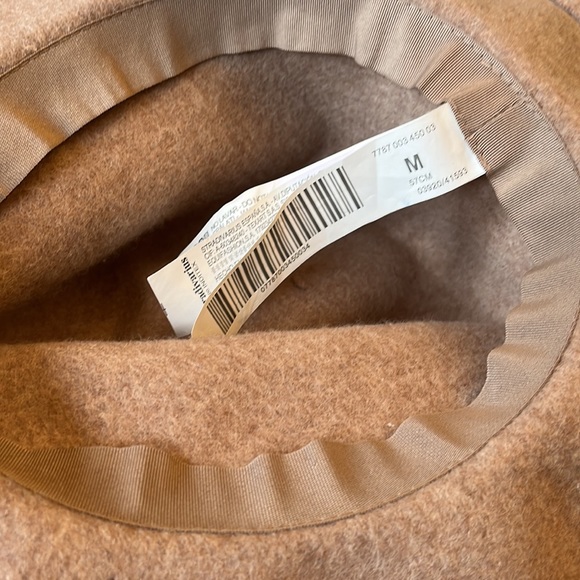Stradivarious 100% wool tan/beige Fedora hat - Picture 3 of 4